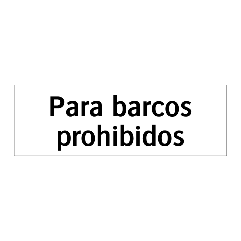 Para barcos prohibidos