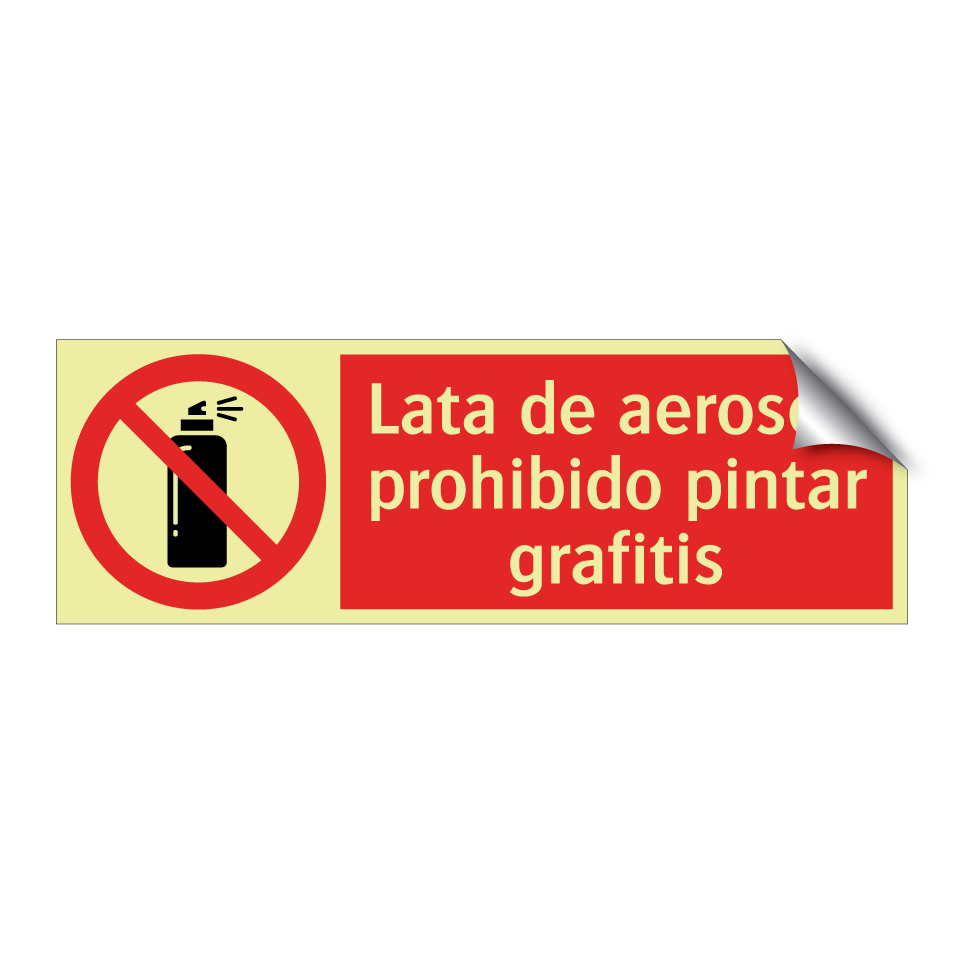 Lata de aerosol, prohibido pintar grafitis