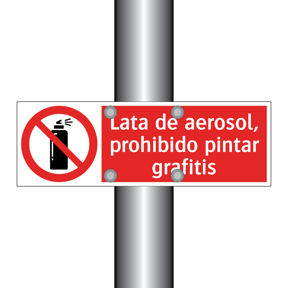 Lata de aerosol, prohibido pintar grafitis