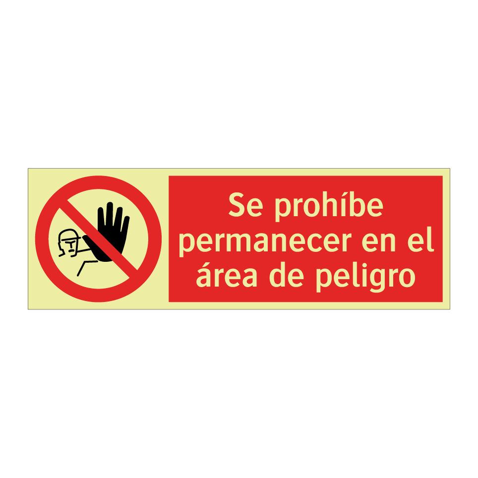 Se prohíbe permanecer en el área de peligro
