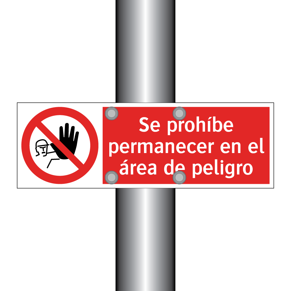 Se prohíbe permanecer en el área de peligro