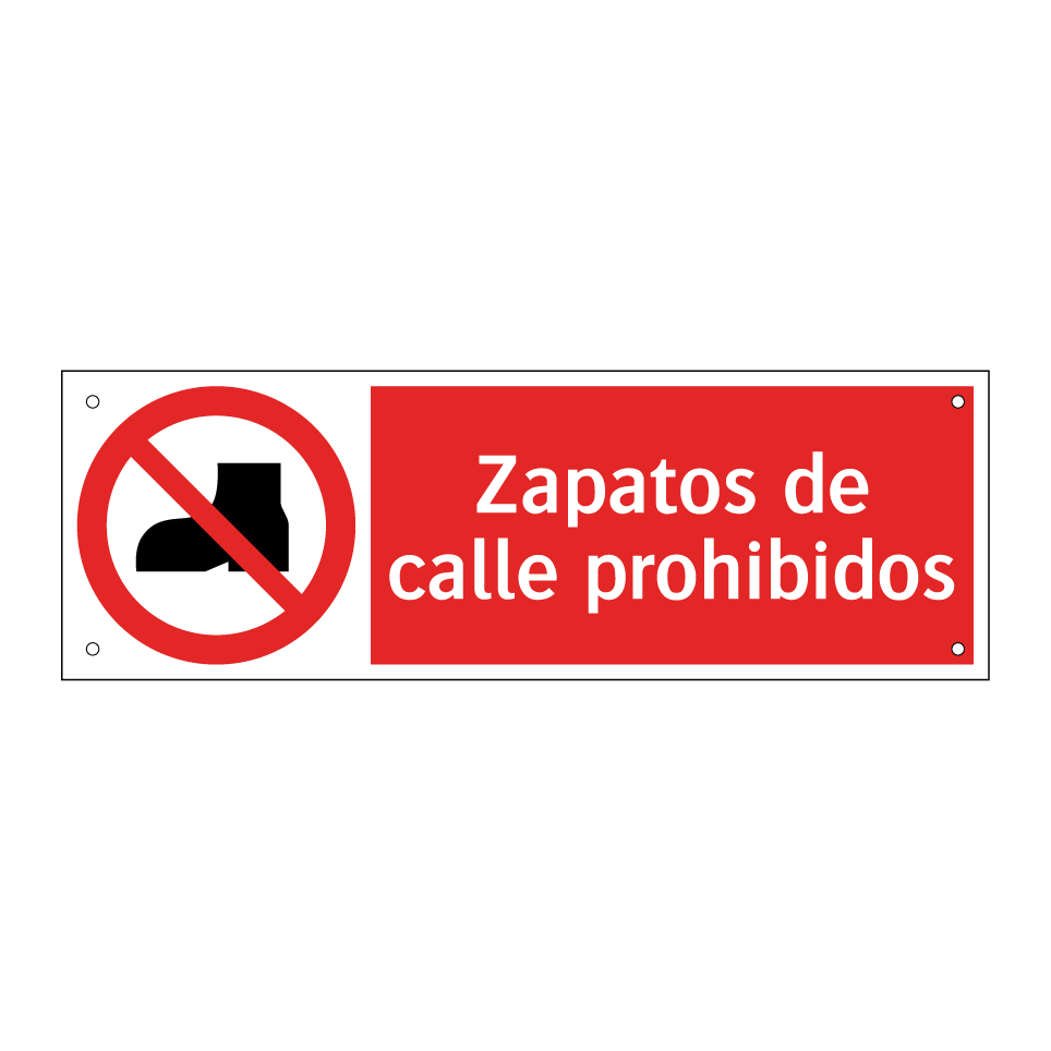 Zapatos de calle prohibidos