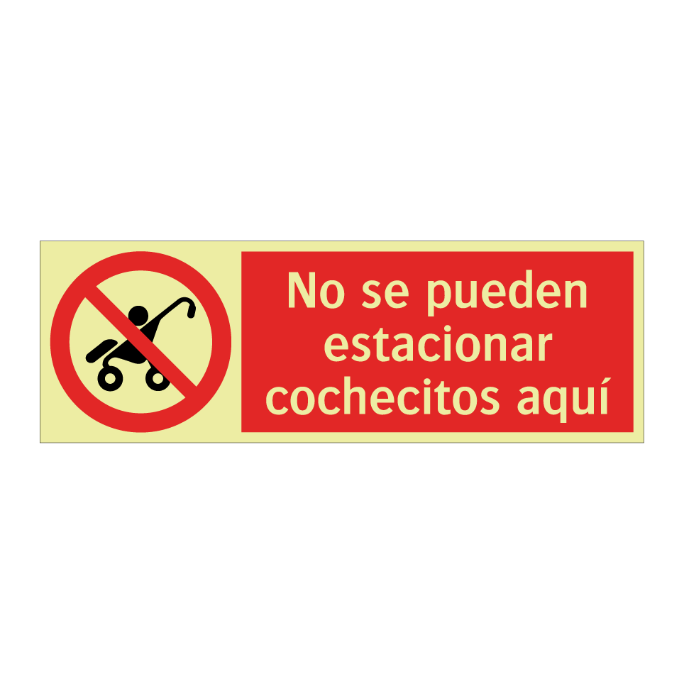 No se pueden estacionar cochecitos aquí