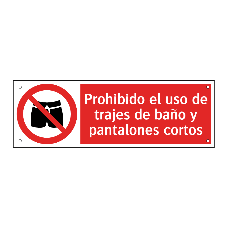 Prohibido el uso de trajes de baño y pantalones cortos
