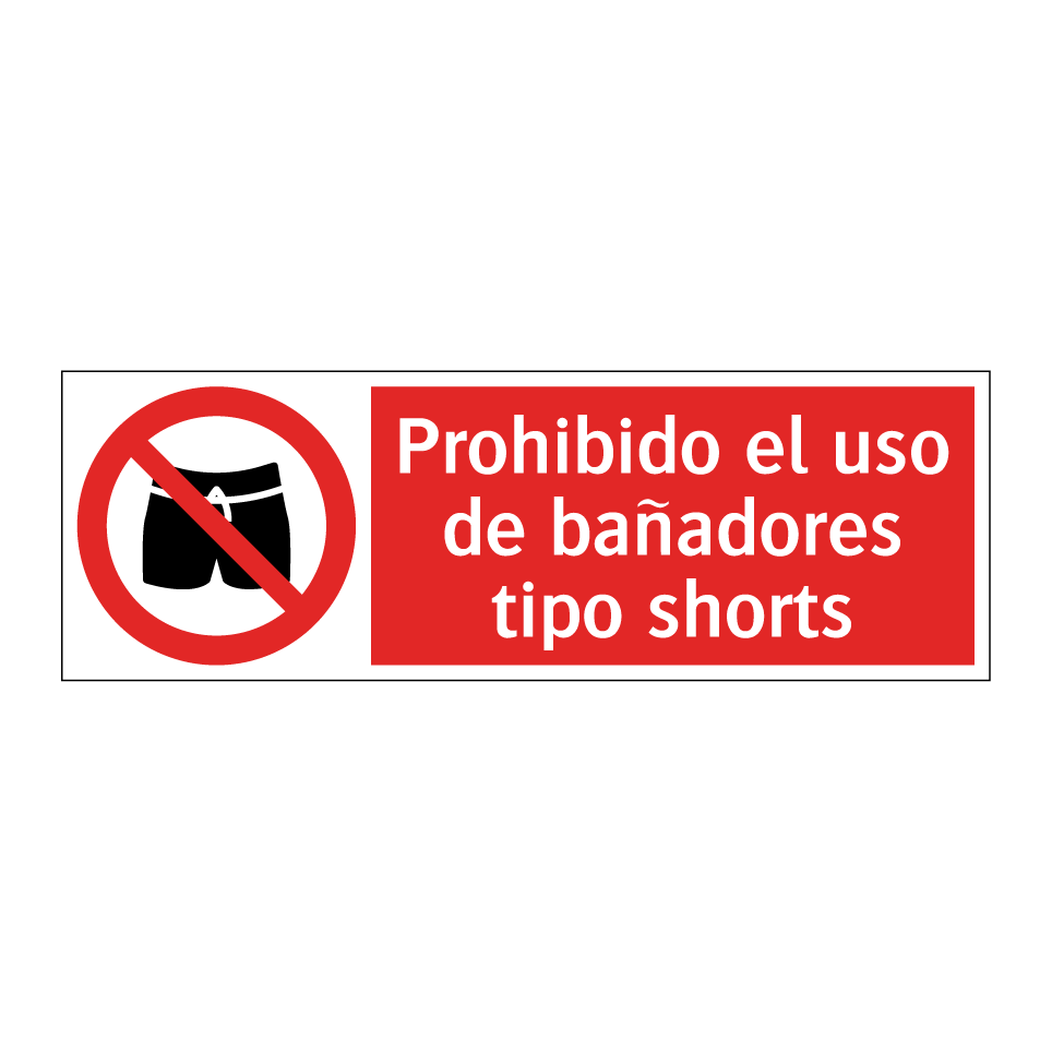 Prohibido el uso de bañadores tipo shorts