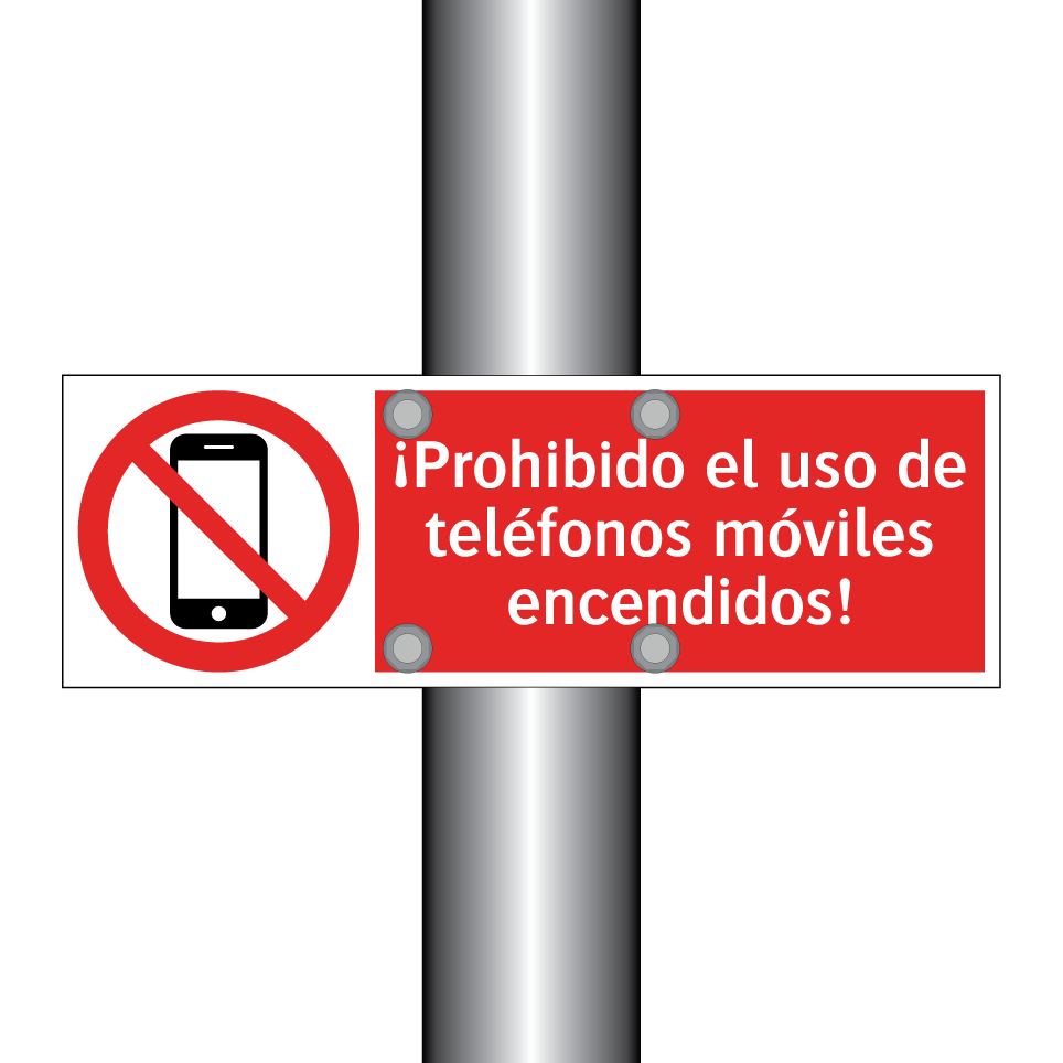¡Prohibido el uso de teléfonos móviles encendidos!
