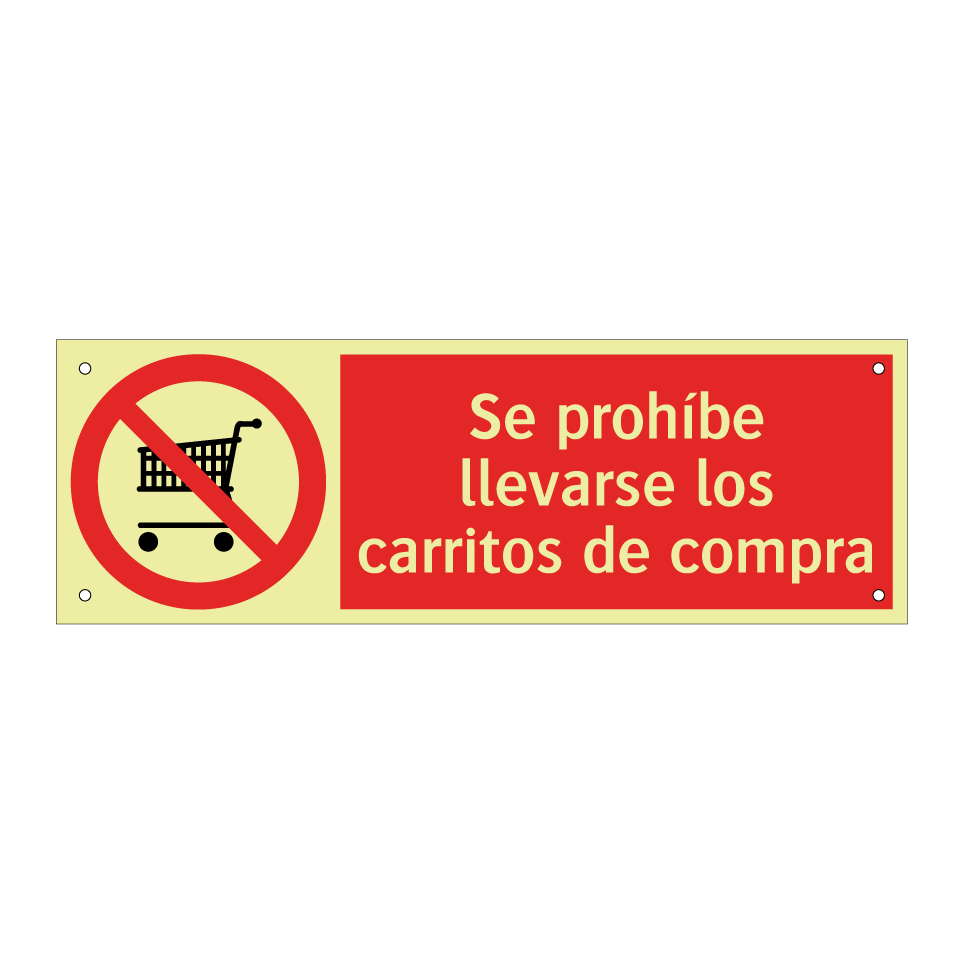 Se prohíbe llevarse los carritos de compra