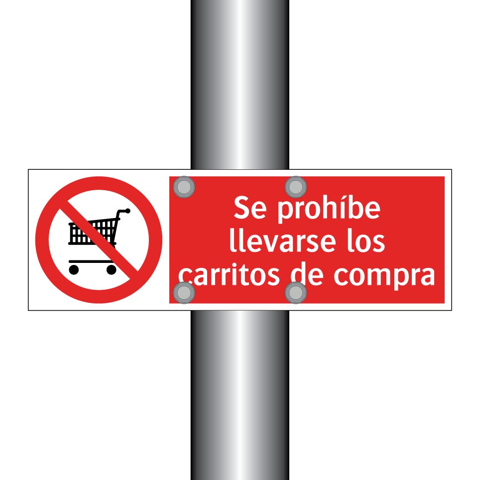 Se prohíbe llevarse los carritos de compra