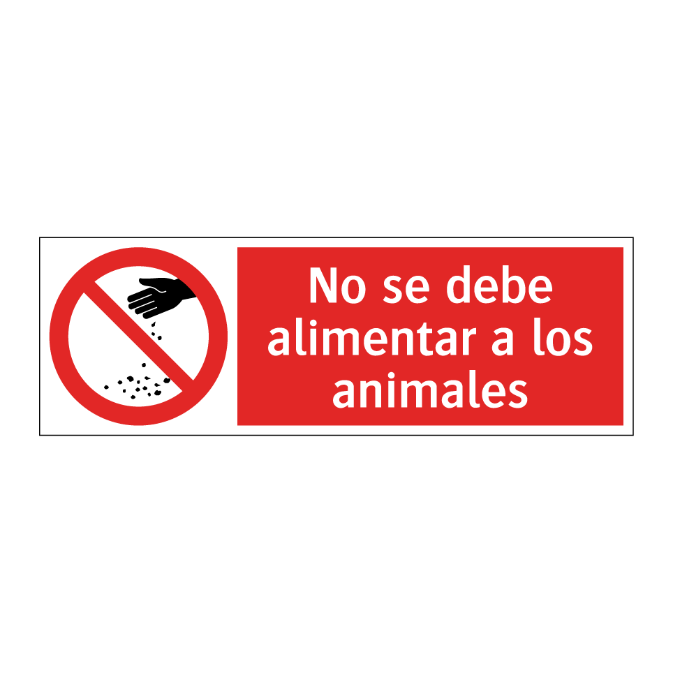 No se debe alimentar a los animales