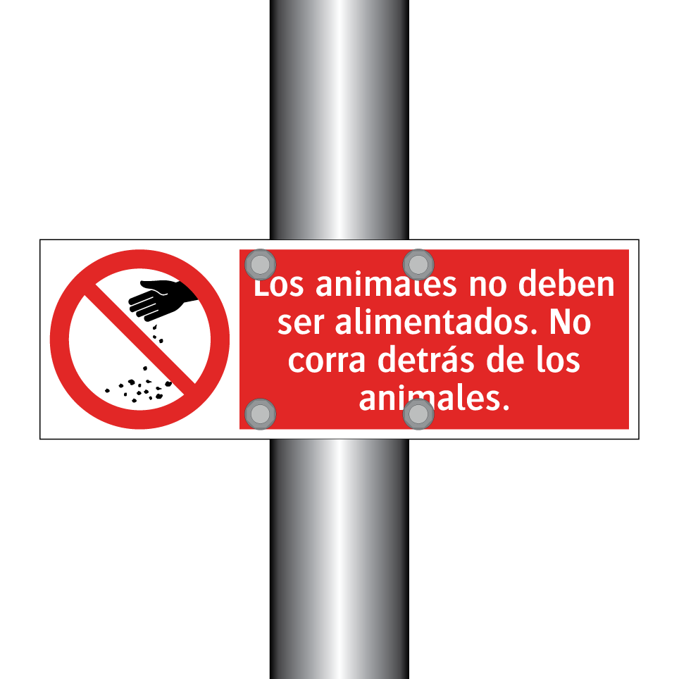Los animales no deben ser alimentados. No corra detrás de los animales.