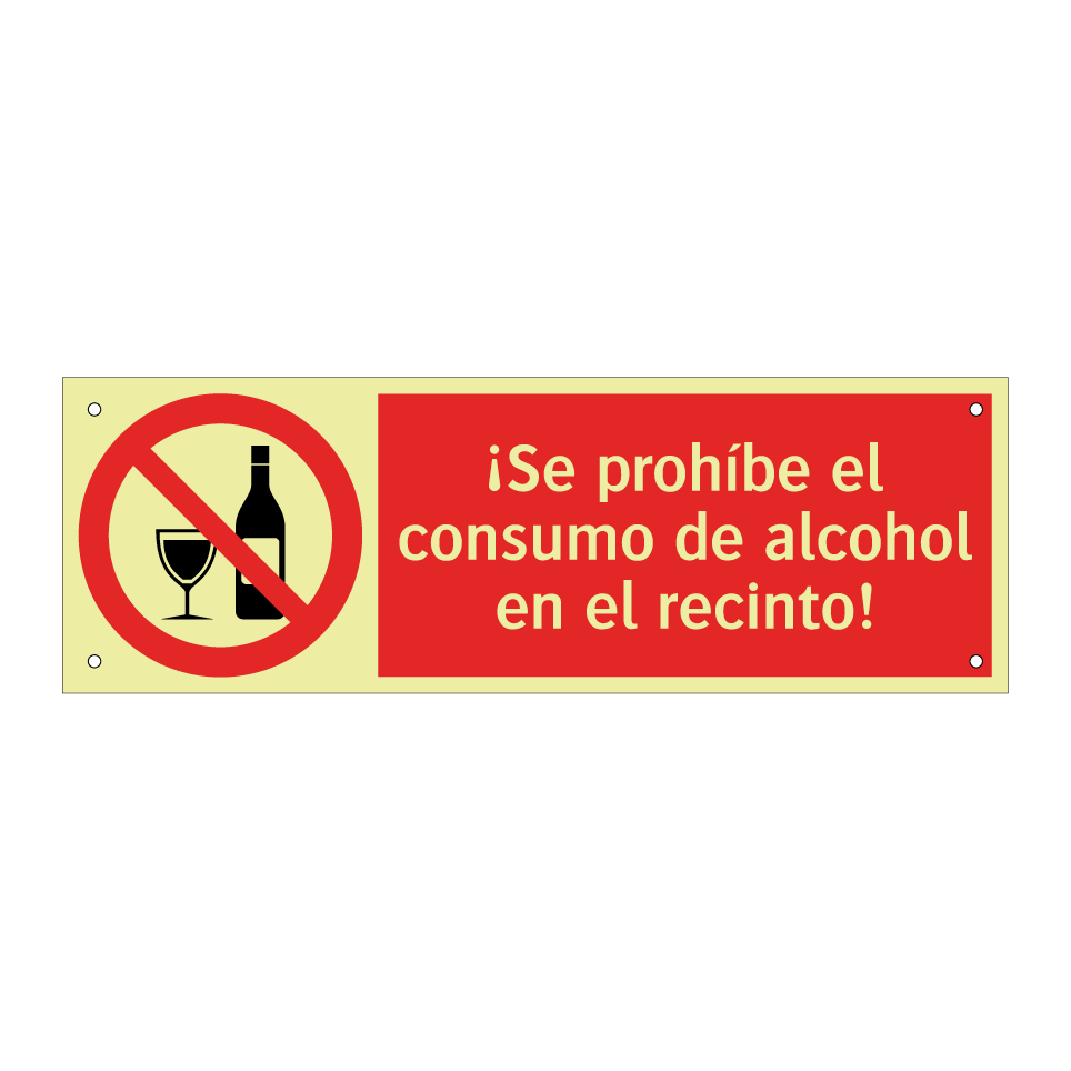 ¡Se prohíbe el consumo de alcohol en el recinto!
