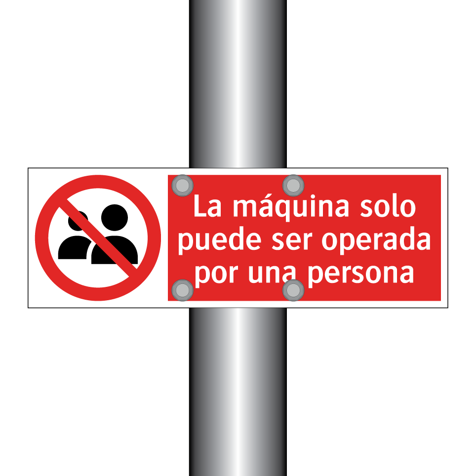 La máquina solo puede ser operada por una persona