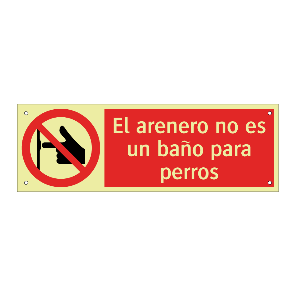 El arenero no es un baño para perros