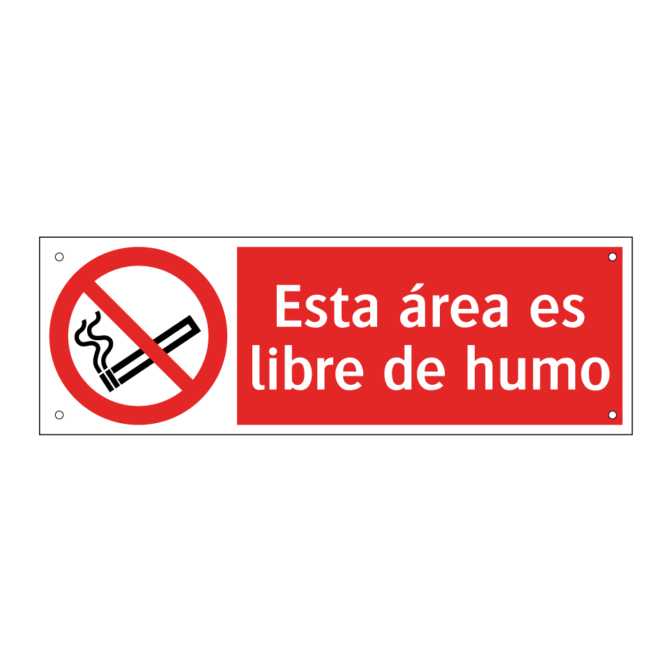 Esta área es libre de humo