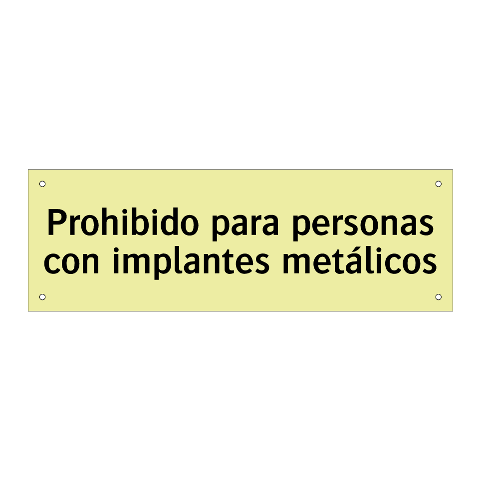 Prohibido para personas con implantes metálicos