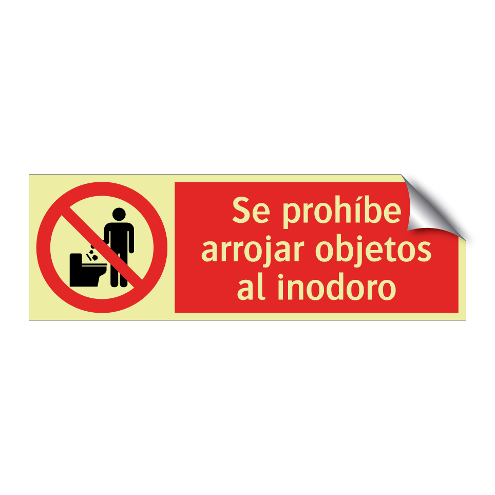Se prohíbe arrojar objetos al inodoro