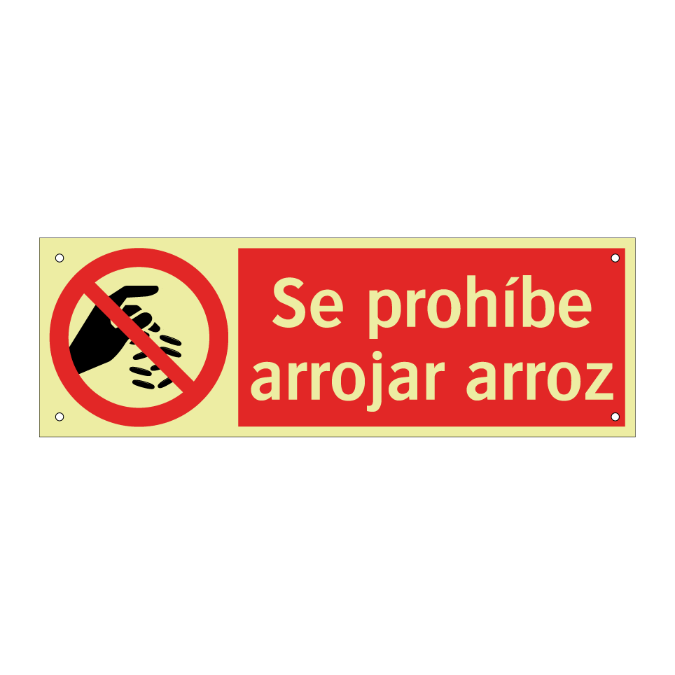 Se prohíbe arrojar arroz