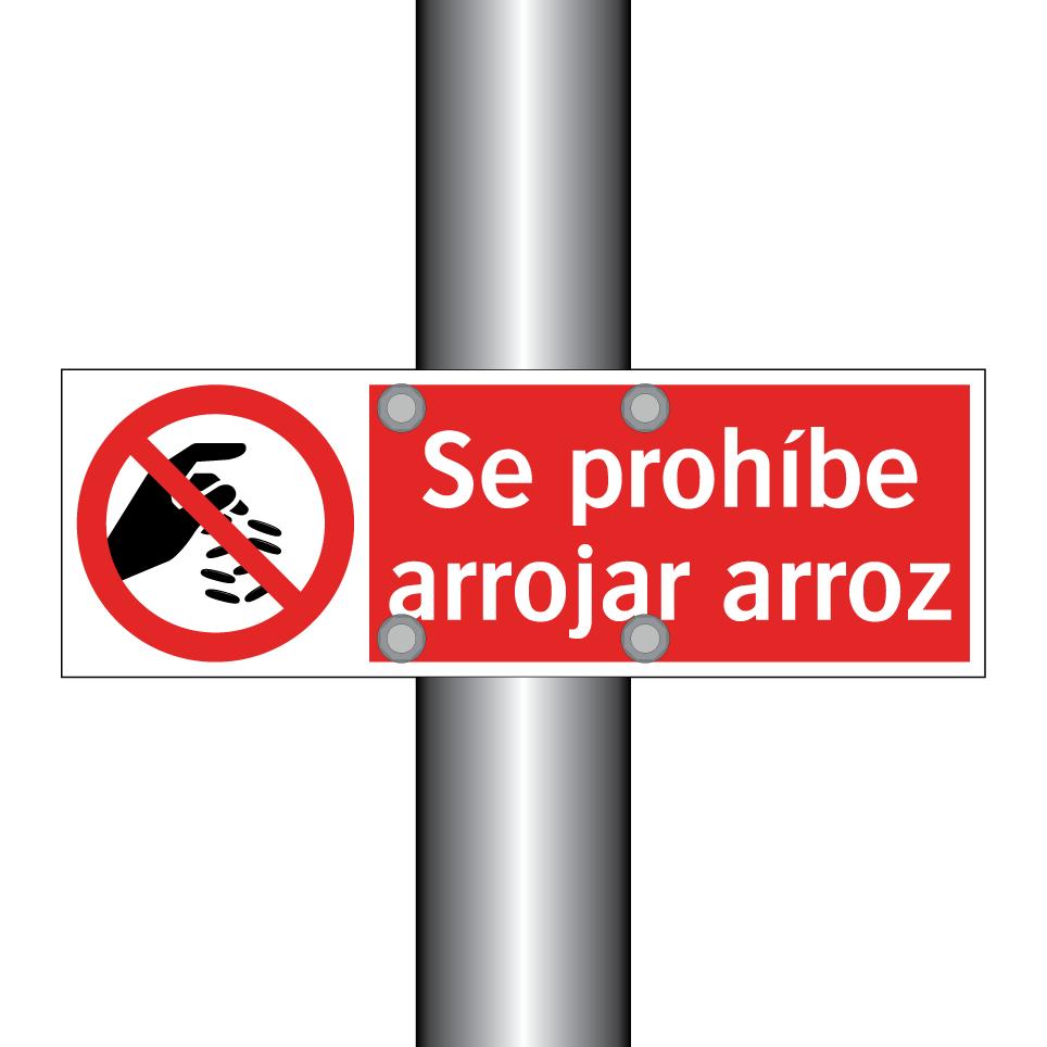 Se prohíbe arrojar arroz
