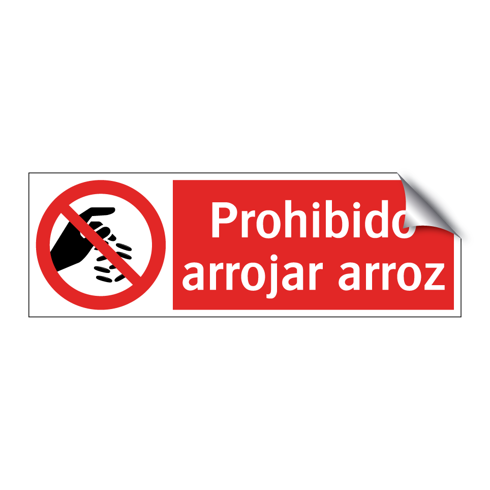 Prohibido arrojar arroz
