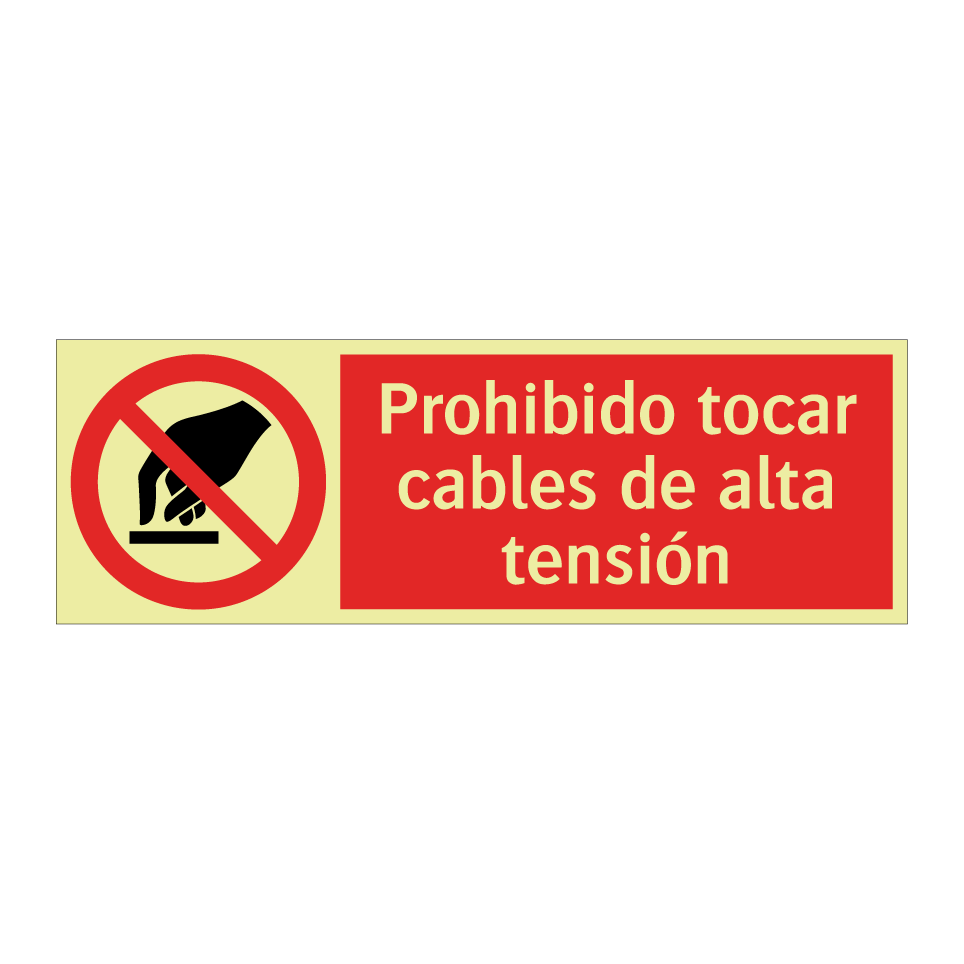Prohibido tocar cables de alta tensión