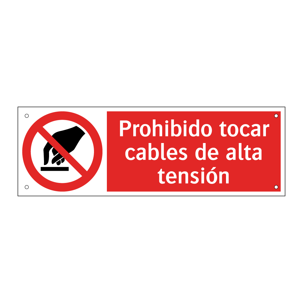 Prohibido tocar cables de alta tensión