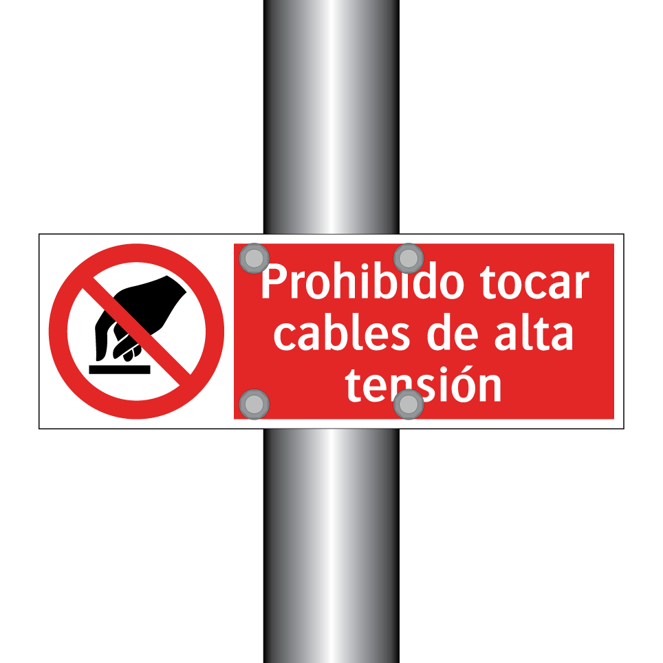Prohibido tocar cables de alta tensión