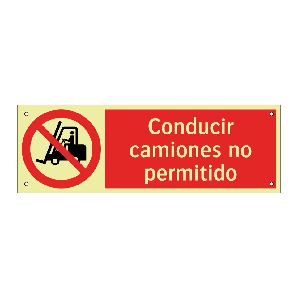 Conducir camiones no permitido