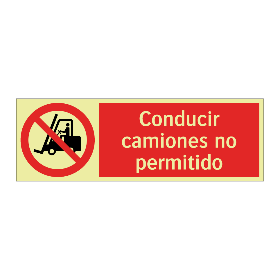 Conducir camiones no permitido