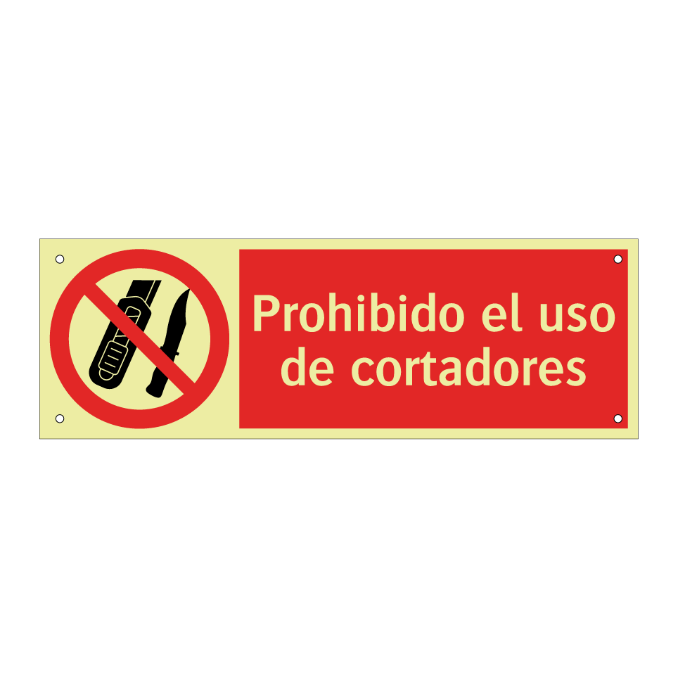 Prohibido el uso de cortadores