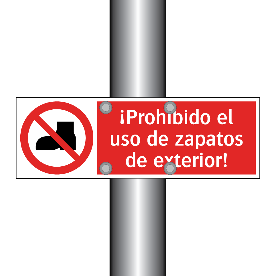 ¡Prohibido el uso de zapatos de exterior!