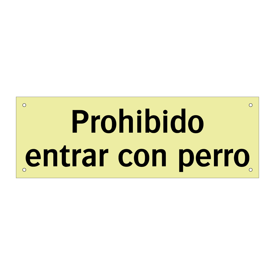 Prohibido entrar con perro