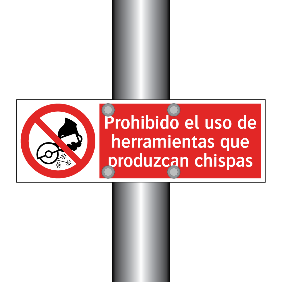 Prohibido el uso de herramientas que produzcan chispas