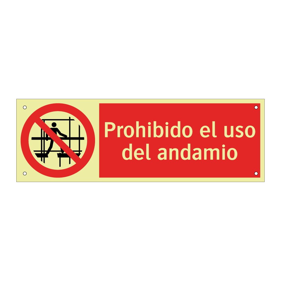 Prohibido el uso del andamio