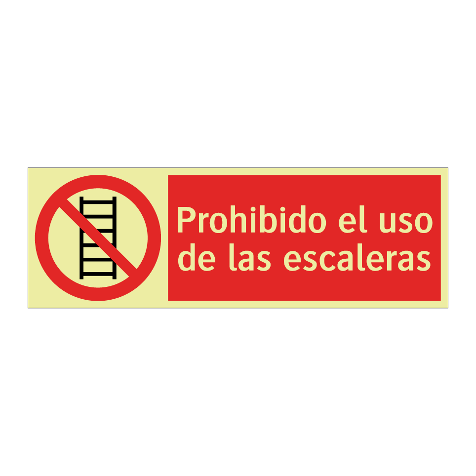 Prohibido el uso de las escaleras