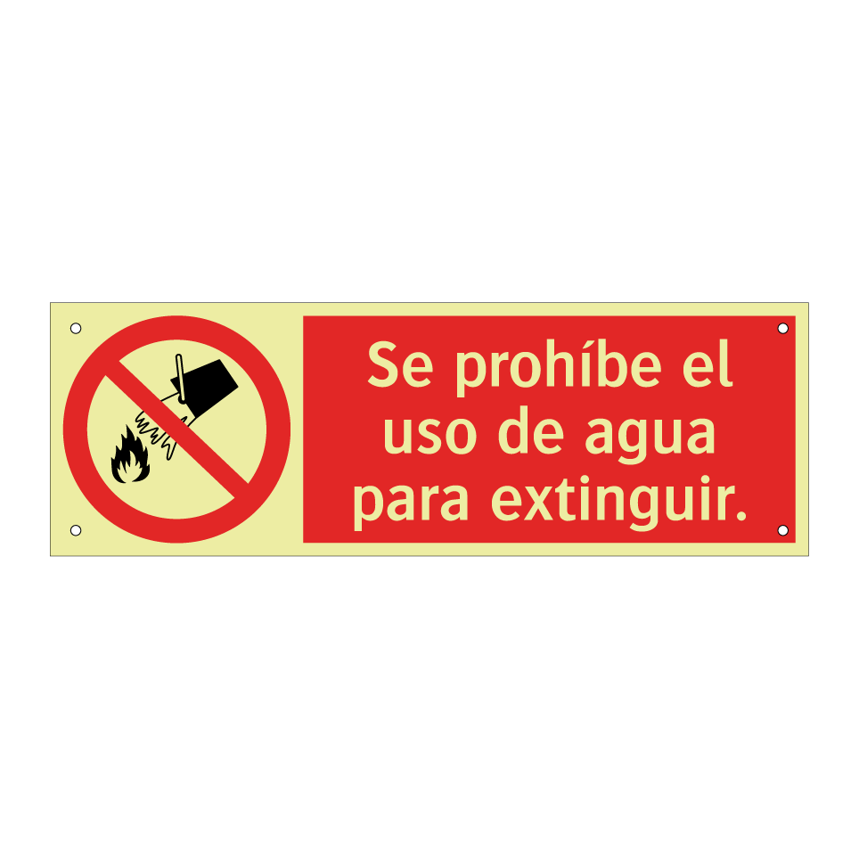 Se prohíbe el uso de agua para extinguir.