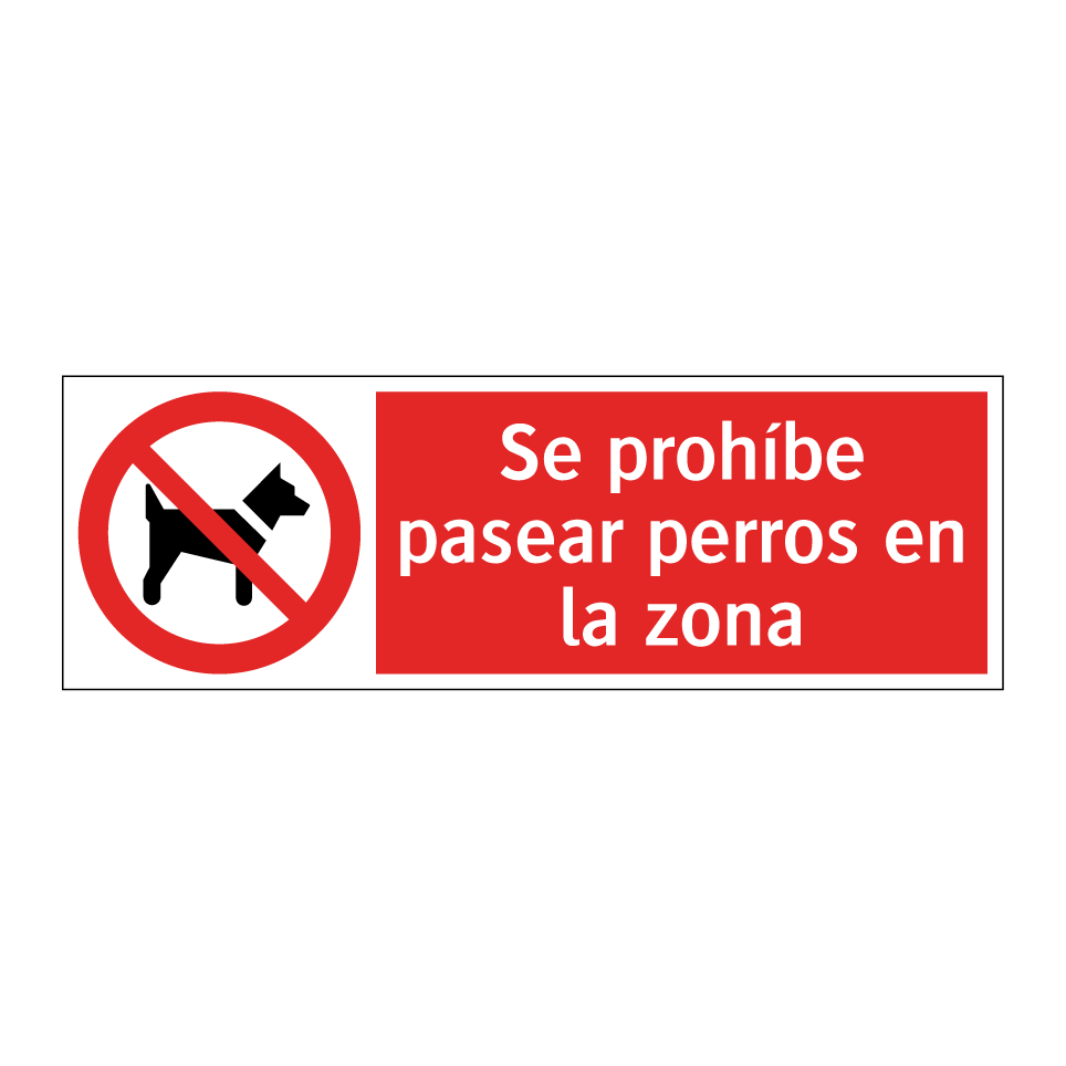 Se prohíbe pasear perros en la zona