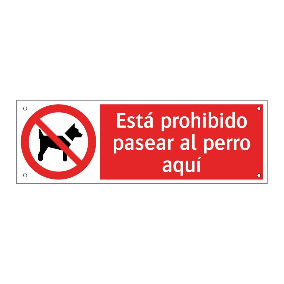 Está prohibido pasear al perro aquí