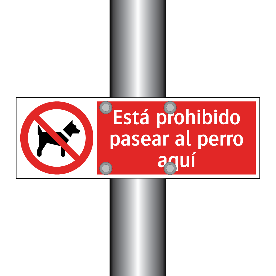 Está prohibido pasear al perro aquí