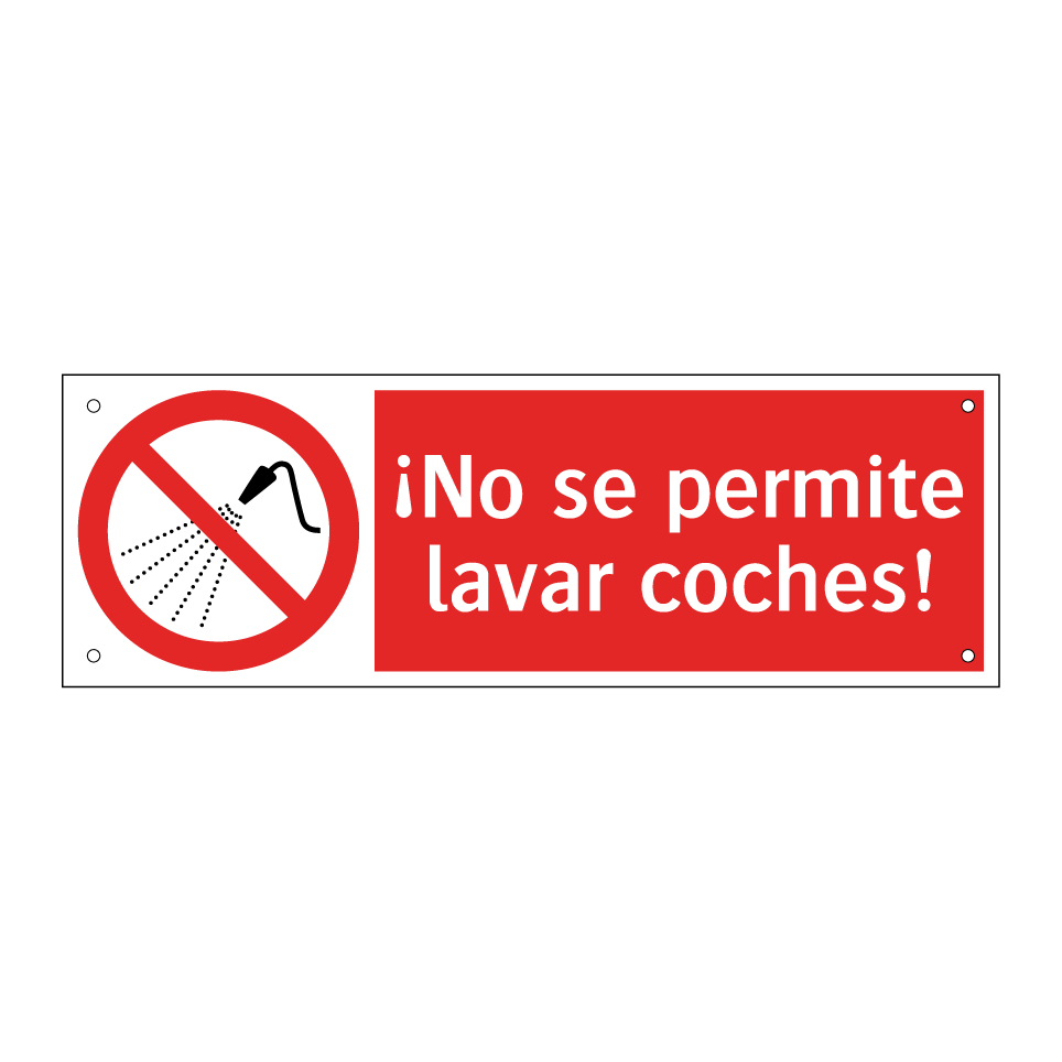 ¡No se permite lavar coches!