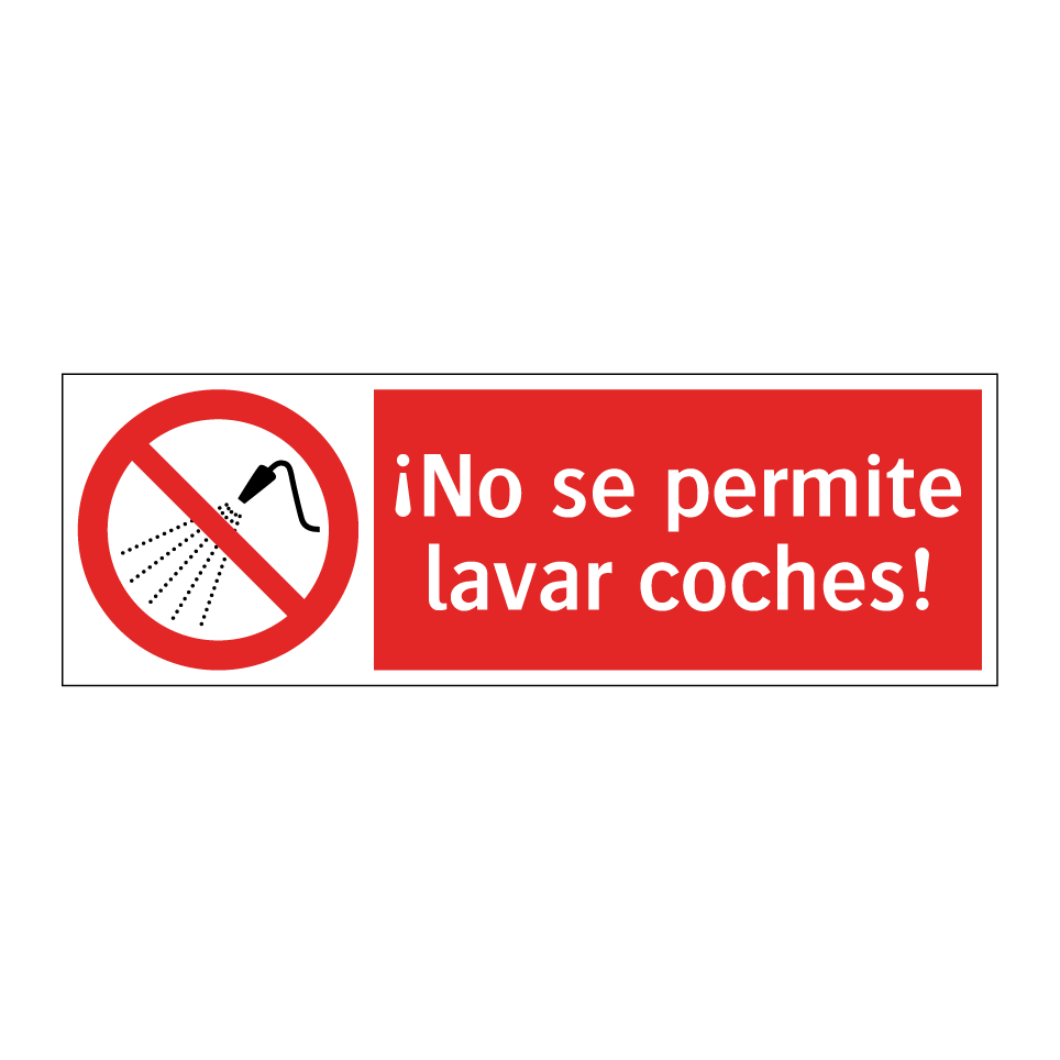 ¡No se permite lavar coches!