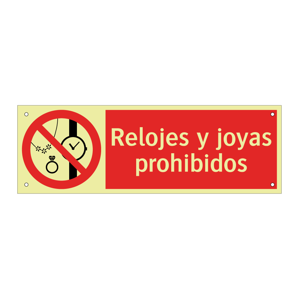Relojes y joyas prohibidos
