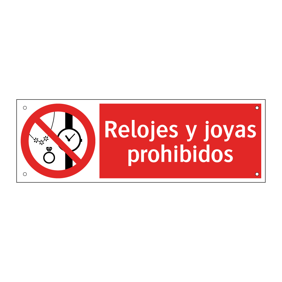 Relojes y joyas prohibidos