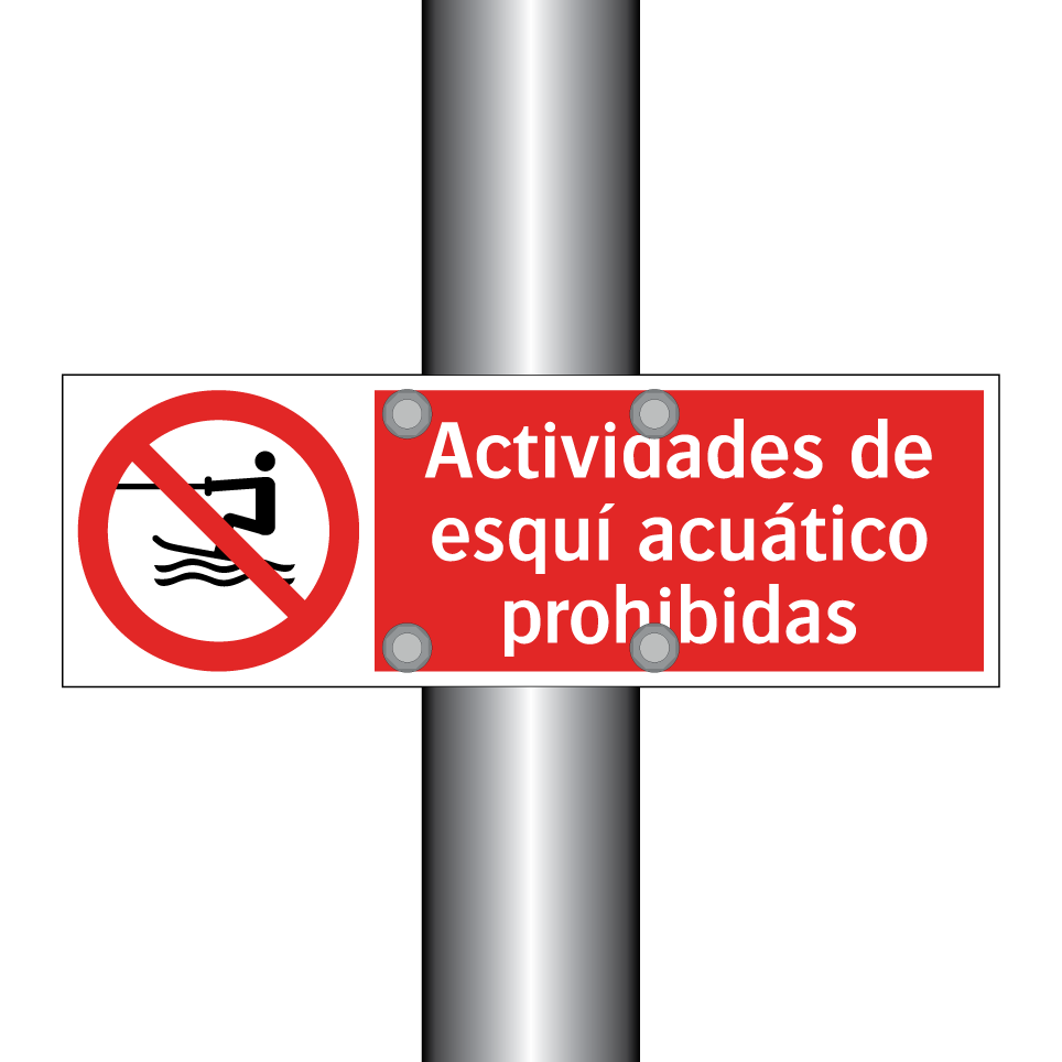 Actividades de esquí acuático prohibidas