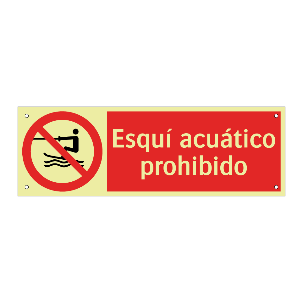 Esquí acuático prohibido