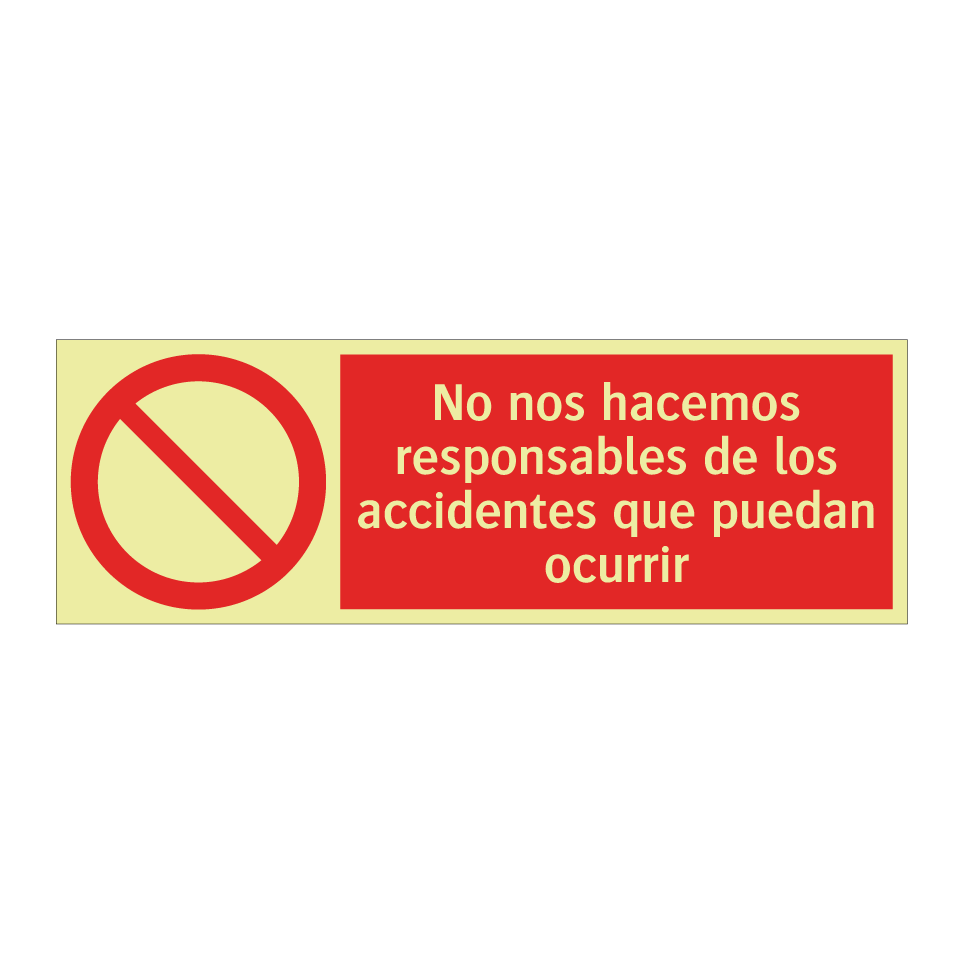 No nos hacemos responsables de los accidentes que puedan ocurrir