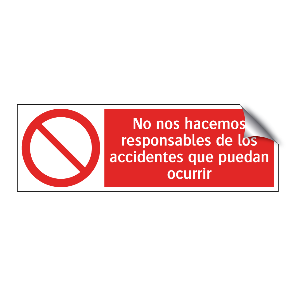 No nos hacemos responsables de los accidentes que puedan ocurrir