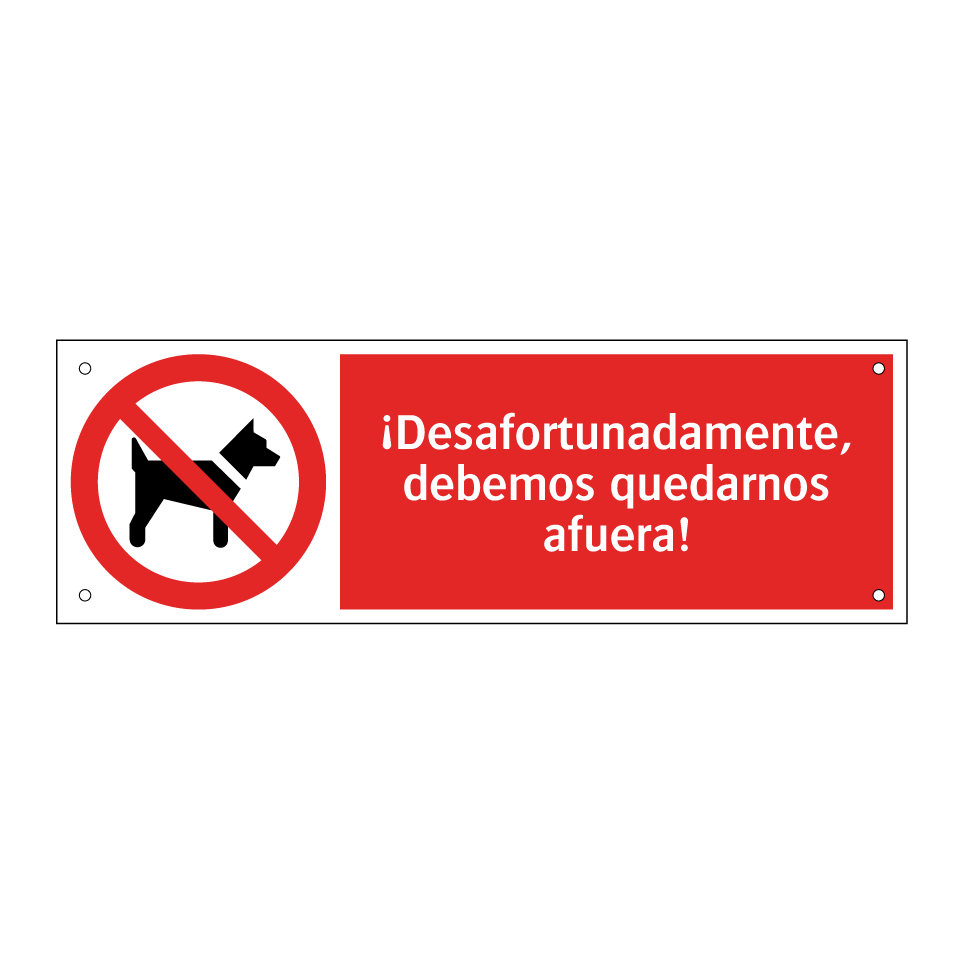 ¡Desafortunadamente, debemos quedarnos afuera!