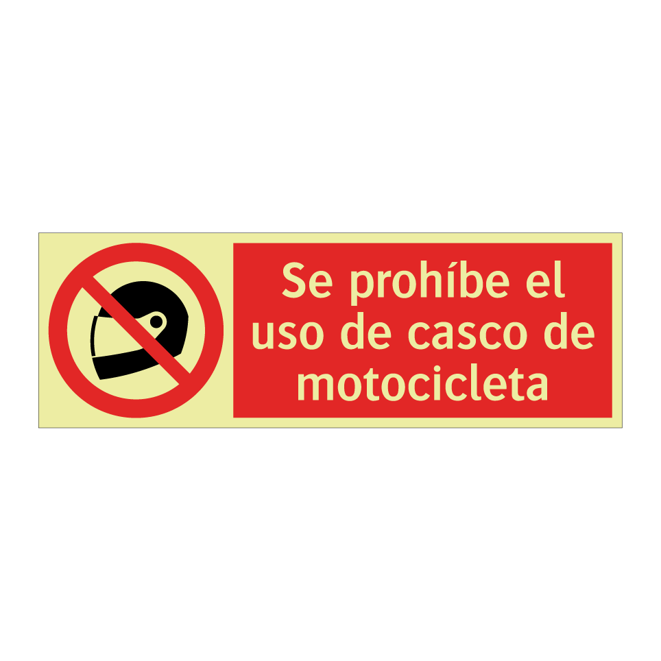 Se prohíbe el uso de casco de motocicleta