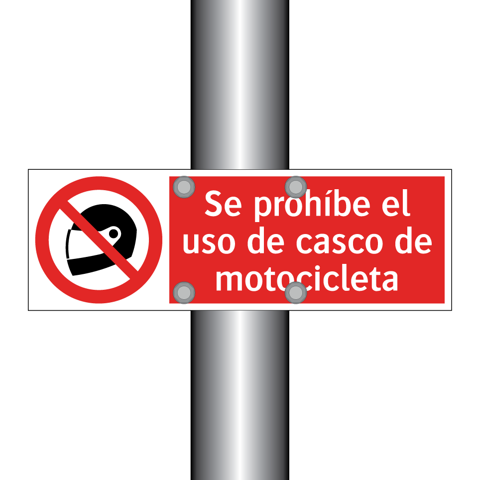 Se prohíbe el uso de casco de motocicleta