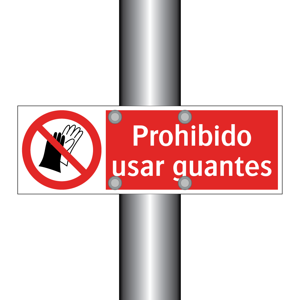Prohibido usar guantes